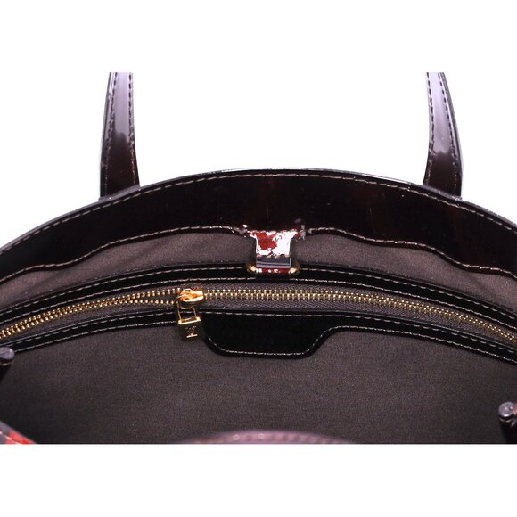 Louis Vuitton Vernis Rayures Wilshire PM Amarante Stripe Patent Leather - Picture 7 of 10